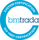 BMTrada ISO 14001 certification logo